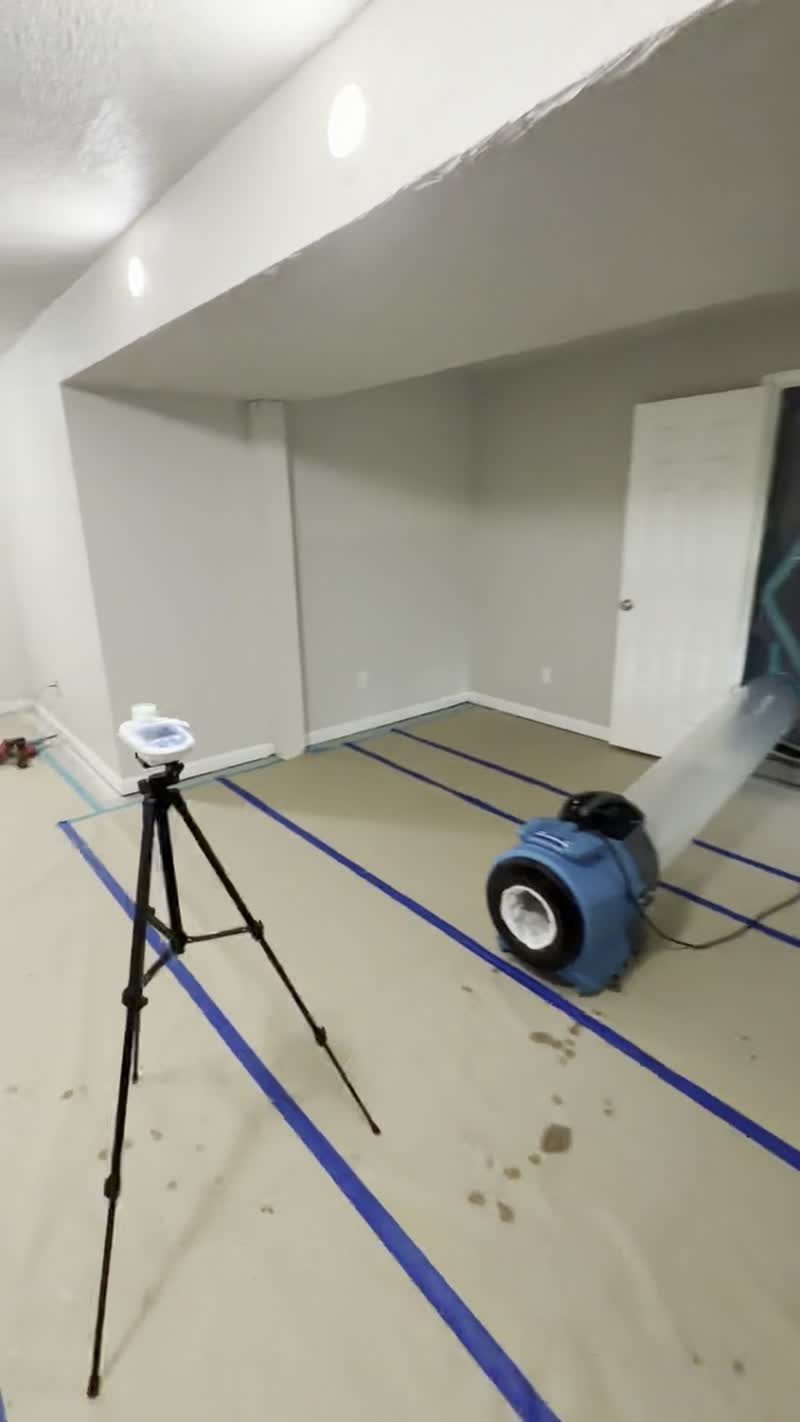 Air sampling equipment during clearance testing